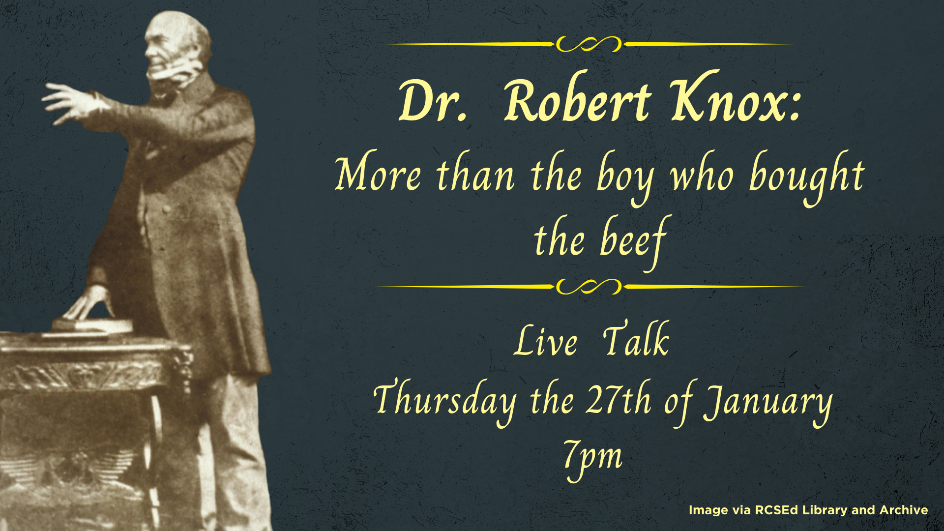 Dr. Robert Knox: more than the boy who bought the beef